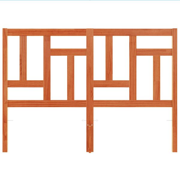 vidaXL voodipeats, vahapruun, 135 cm, männipuit