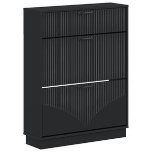 vidaXL Kinga kapp HOORN 78 x 24 x 100 cm Tehispuit Must