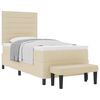 vidaXL Karbi vedrumadrats peaga cream 90 x 190 cm kangas