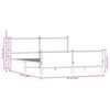 vidaXL metallist voodiraam ilma madratsita suitsutatud tamm 183x213 cm