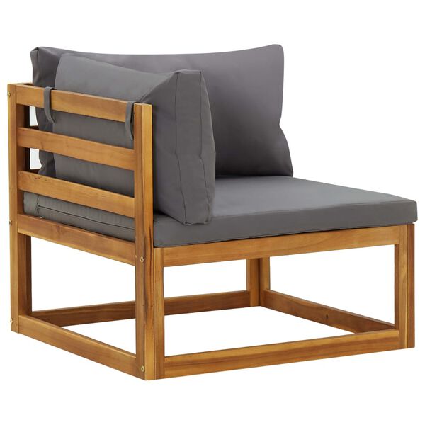 vidaXL sektsioonilised nurgadiivanid 2 tk, patjadega, tumehall