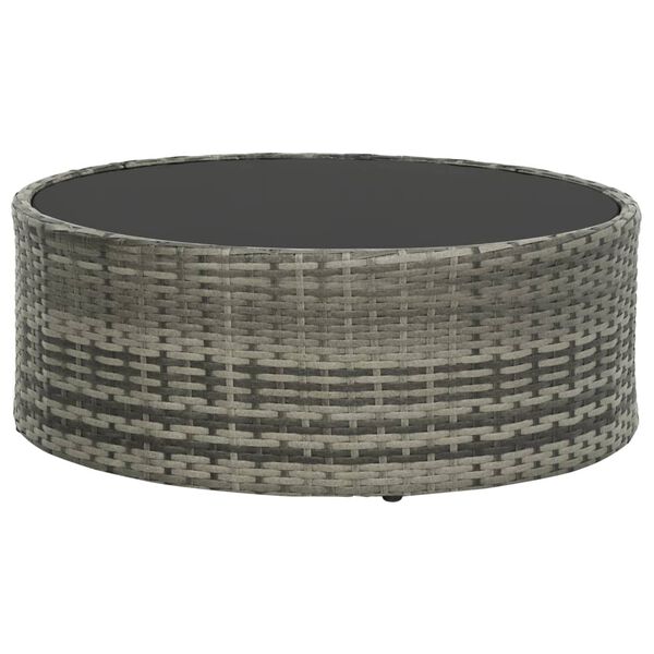 vidaXL 7-osaline aiam&ouml;&ouml;blikomplekt patjadega, pol&uuml;rotang, hall