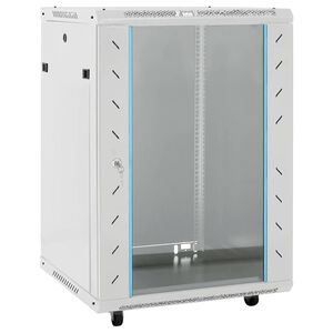vidaXL 15U serverikapp, 19" IP20, hall, 60 x 45 x 86 cm