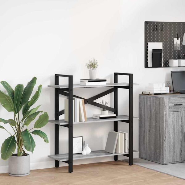 vidaXL Raamatukapp Hall Sonoma 100 x 33,5 x 102 cm Tehispuit