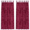 vidaXL Satiinist kardinad 2 pcs Veinipunane 245 x 140 cm Samet