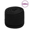 vidaXL t&ouml;&ouml;k&ouml;is, must, 16 mm, 100 m, pol&uuml;ester