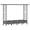 vidaXL T&otilde;stetud Padi Kase ja Katusega Helehall 203 x 40 x 127 cm PP