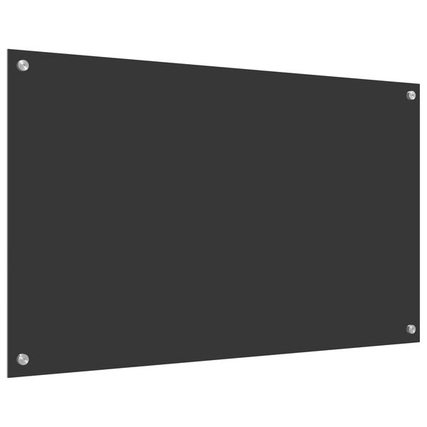 vidaXL K&ouml;gi Splashback Tumehall 100 x 60 x 0,6 cm karastatud klaas