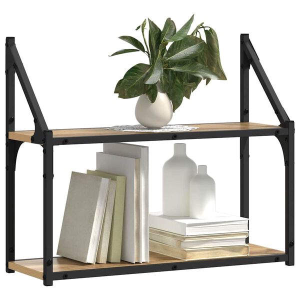 vidaXL Seinariiul riiuliga käsitöötamm 60 x 21 x 51 cm Tehispuit