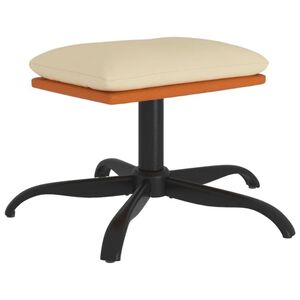 vidaXL jalapink, kreemjas, 60x60x36 cm, kangas ja kunstnahk