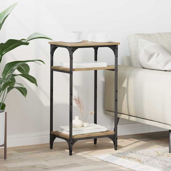 vidaXL K&uuml;lglaud riiuliga K&auml;sit&ouml;&ouml;puu 40 x 30 x 75 cm Tehispuit