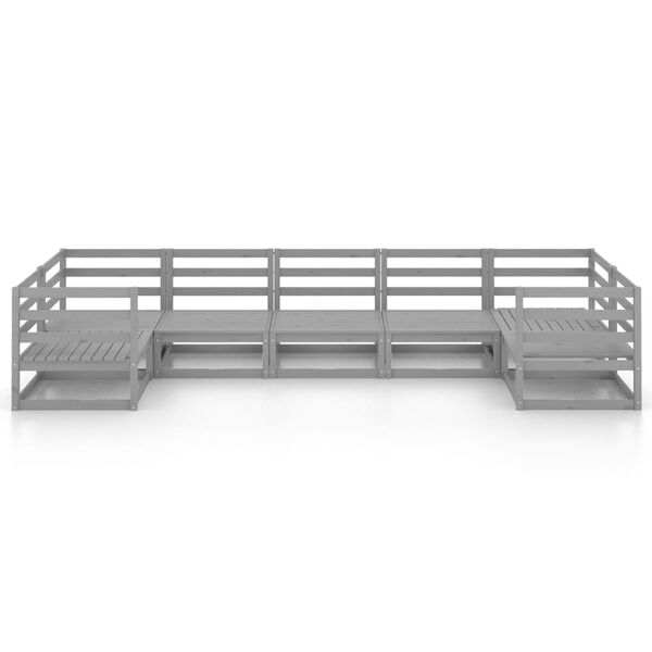 vidaXL 7-osaline aiadiivanikomplekt, männipuit