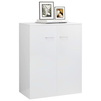 vidaXL puhvetkapp kõrgläikega valge 60 x 30 x 75 cm, puitlaastplaat