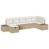 vidaXL Aia Diivanikomplekt padjaga 7 pcs Beež pol&uuml;rotang