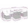vidaXL 8-osaline aiadiivani komplekt patjadega, hall, pol&uuml;rotang