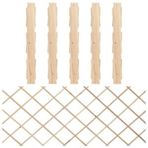vidaXL v&otilde;rkaia paneelid 5 tk, nulupuit, 180 x 80 cm