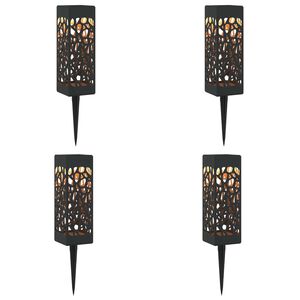 vidaXL V&auml;lised p&auml;ikesevalgused maapinna konksuga 4 pcs Soe valge 29 cm