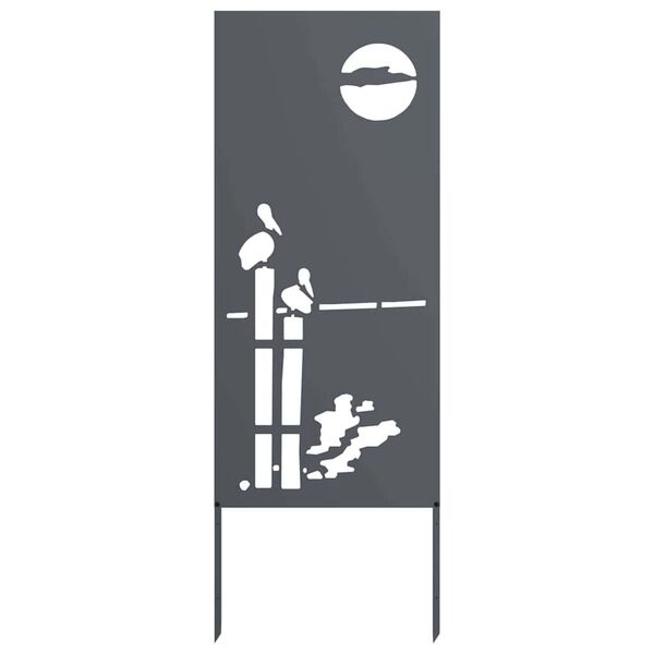 vidaXL Aia privaatsuse kate Antratsiit 50 x 140 cm Külmpruun teras