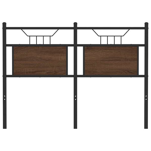 vidaXL vahetatav voodipeats pruun tamm 120 cm tehispuit ja teras