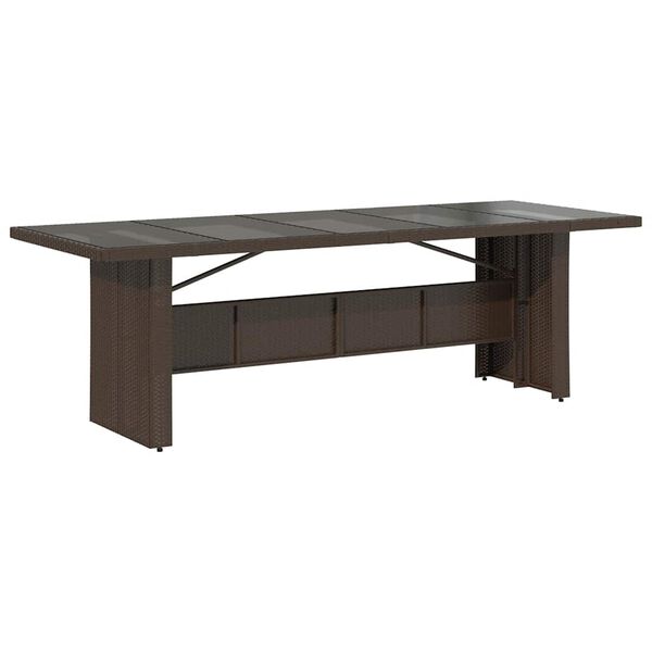 vidaXL 11-osaline aia bistrookomplekt patjadega, pruun, pol&uuml;rotang