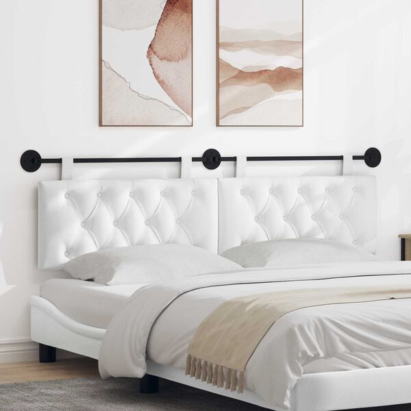 vidaXL Rippuv Peatoe Seinale kinnitatav Valge 170 x 55 x 7 cm kangas