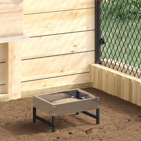 vidaXL Linde söötja Hõbedane 80 x 28 x 13.5 cm Tsinkteras