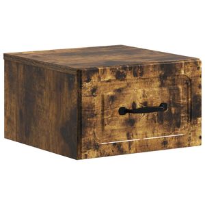 vidaXL Seinale kinnitatav &ouml;&ouml;tis Suitsutatud tamm 34,5 x 33 x 20 cm