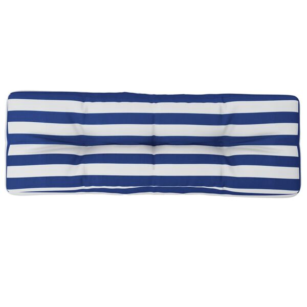 vidaXL euroaluse istmepadi, sinise/valge triibuline, 120x40x12 cm