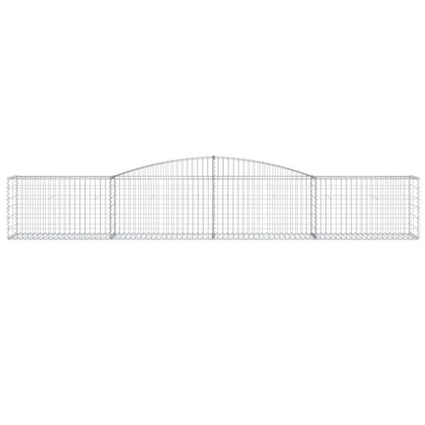 vidaXL kaarekujulised gabioonkorvid 9 tk, 400x50x60/80 cm, raud