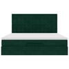 vidaXL Ottomani voodiraam madratsitega, tumeroheline, 180x200cm, samet