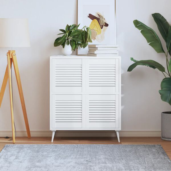 vidaXL kapiuksed, v&otilde;rega disain 4 tk valge 39,5x39,4 cm m&auml;nnipuit