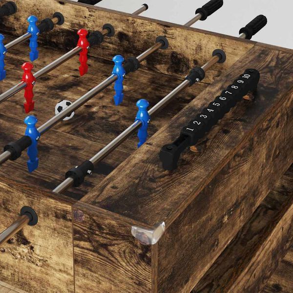 vidaXL Foosball laud Suitsetatud tamm 125 x 60,5 x 80 cm Tehispuit