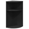 vidaXL Otsalaud Must 29,6 x 29,6 x 60 cm Tehispuit