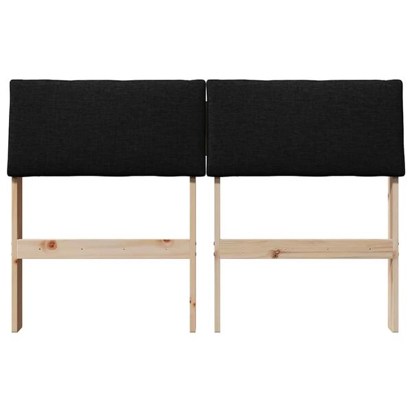 vidaXL Polsterdatud voodiots Must 120 cm Tahke m&auml;nd