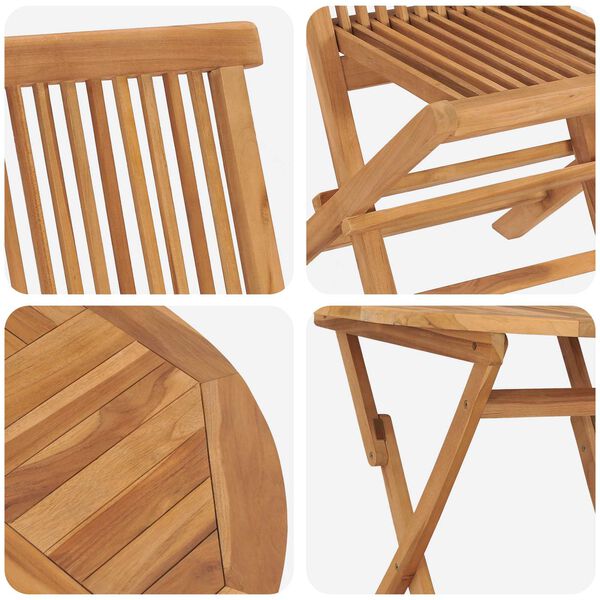 vidaXL Aia söögilaudade komplekt 3 pcs Pruun Tugev akatsiapuu