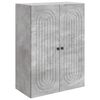 vidaXL Seinale kinnitatav kapp Betoonhall 66 x 34,5 x 90 cm Tehispuit