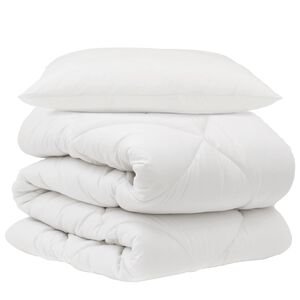 vidaXL Suletekk padjaga 2 pcs Valge Mikrofiiber