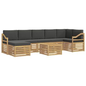 vidaXL V&auml;li diivanikomplekt 8 pcs Valge ja antratsiit 59 x 59 x 37 cm