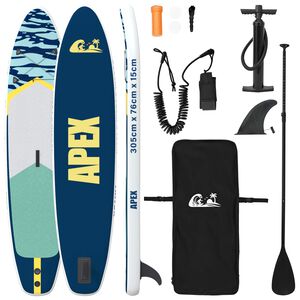 vidaXL Puhutav Stand Up Paddle Board APEX 305 x 76 x 15 cm Sinine