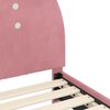 vidaXL Laste voodiraam peatoega peaga Roosa 80 x 160 cm Samet