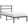 vidaXL metallist voodiraam peatsiga, must, 90 x 190 cm
