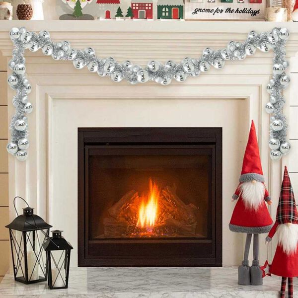 vidaXL J&otilde;ulupallide lipuvaks H&otilde;bedane 186 cm Pol&uuml;st&uuml;reen