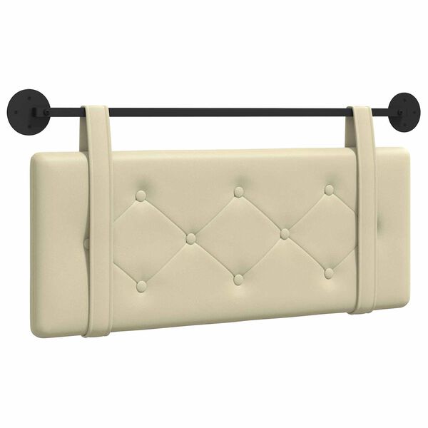 vidaXL Rippuv Peatoe Seinale kinnitatav cream 100 cm Kunstnahk