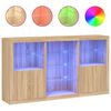 vidaXL puhvetkapp LED-tuledega, Sonoma tamm, 181,5 x 37 x 100 cm