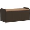 vidaXL hoiupink istmepadjaga, pruun, 115 x 51 x 52 cm, pol&uuml;rotang