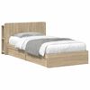 vidaXL Voodiraam ladustamisega Sonoma tamm 100 x 200 cm Tehispuit