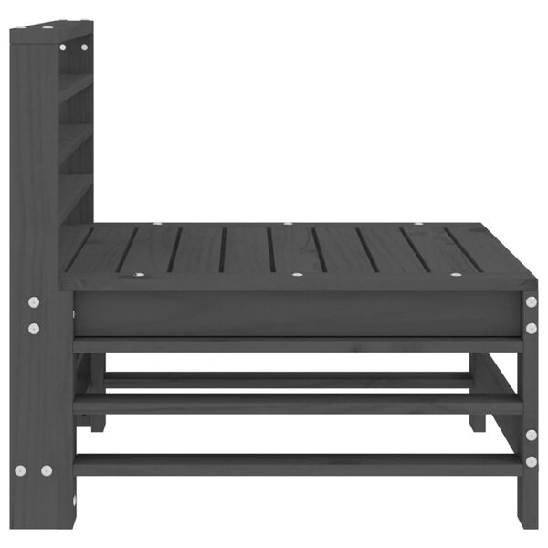 vidaXL keskmine aiadiivani osa, hall, männipuit