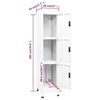 vidaXL lukustatav hoiukapp, valge, 38 x 45 x 180 cm, teras