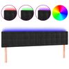 vidaXL LED-voodipeats, must, 200x5x78/88 cm, samet