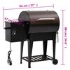 vidaXL pelletgrill alumise riiuliga, must, 94 cm, raud